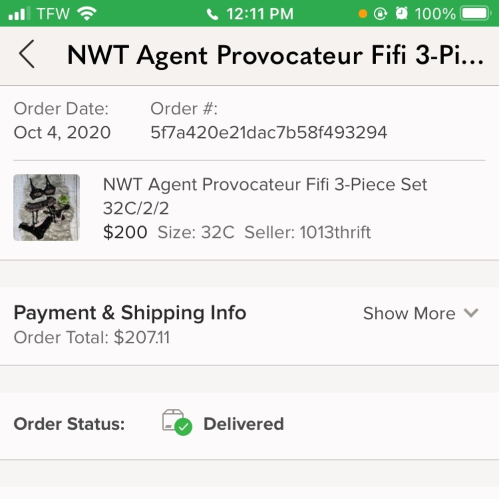 NWT Agent Provocateur Fifi 3-Piece Set 32C/2/2 - Picture 6 of 7